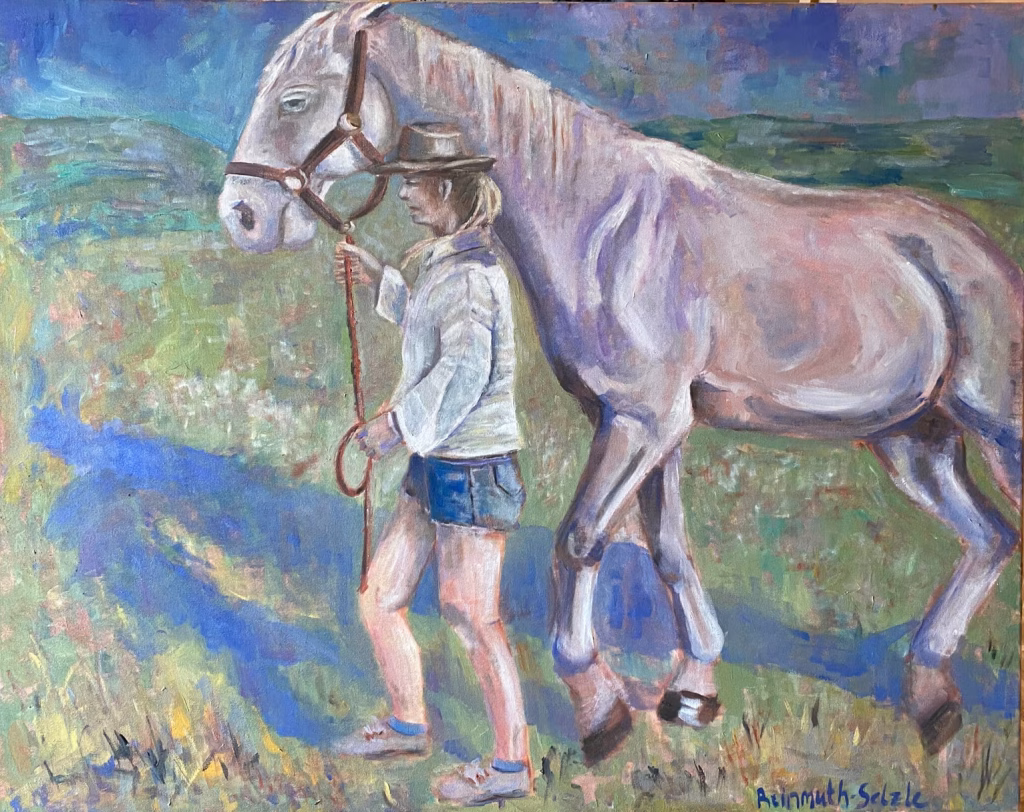 Spaziergang in Rheinhessen mit Pferd