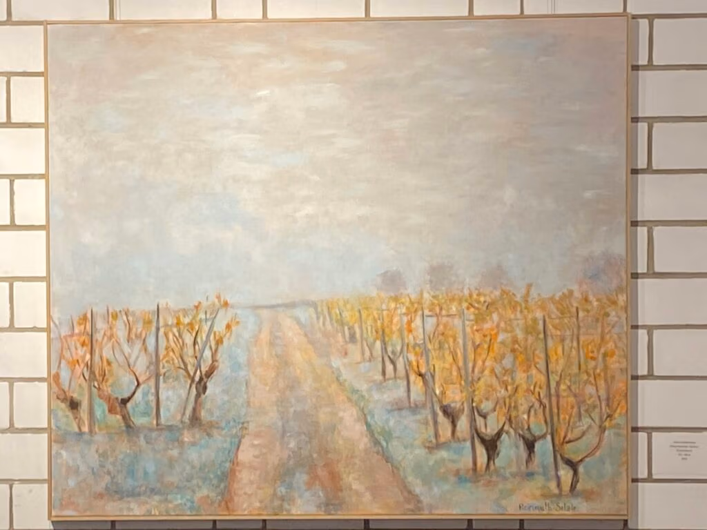 Weinberge bei Ingelheim im Nebel November